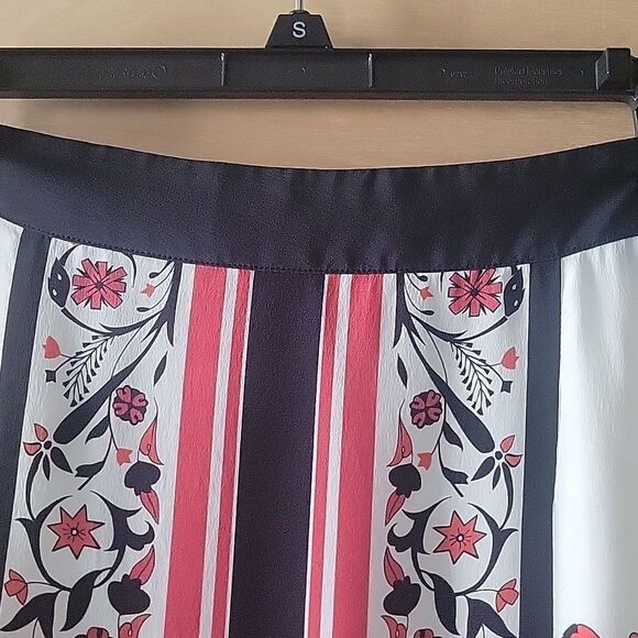 NEW Alice Temperley Red Russian Floral Rose Holiday Silk Maxi Long Skirt 6 M - Picture 3 of 14